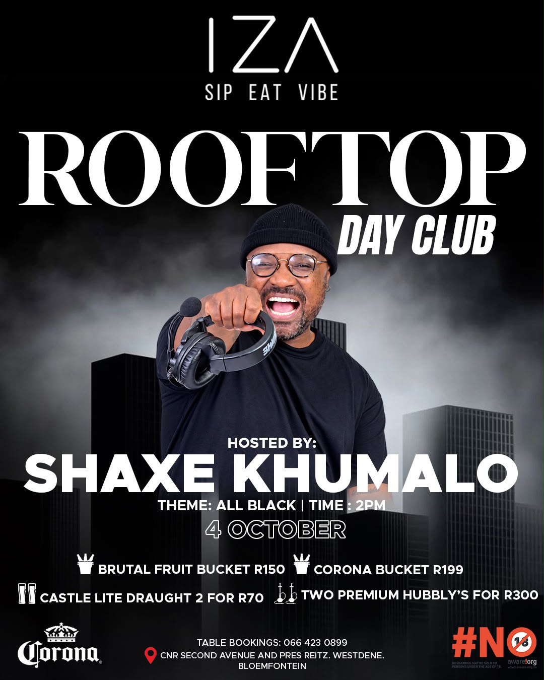 IZA Rooftop Day Club - All Black Edition